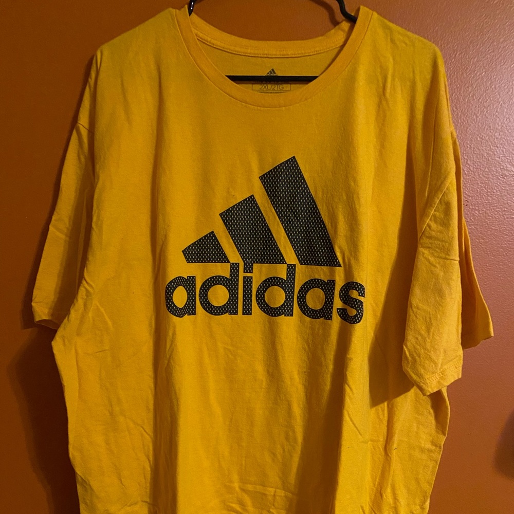 Adidas Mens Collegiate Gold Yellow Go-To Tee size 2XL XXL